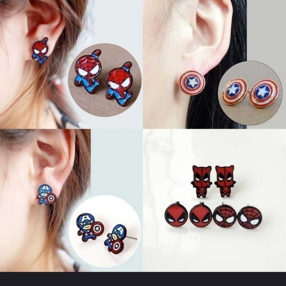 Deadpool Earrings Marvel